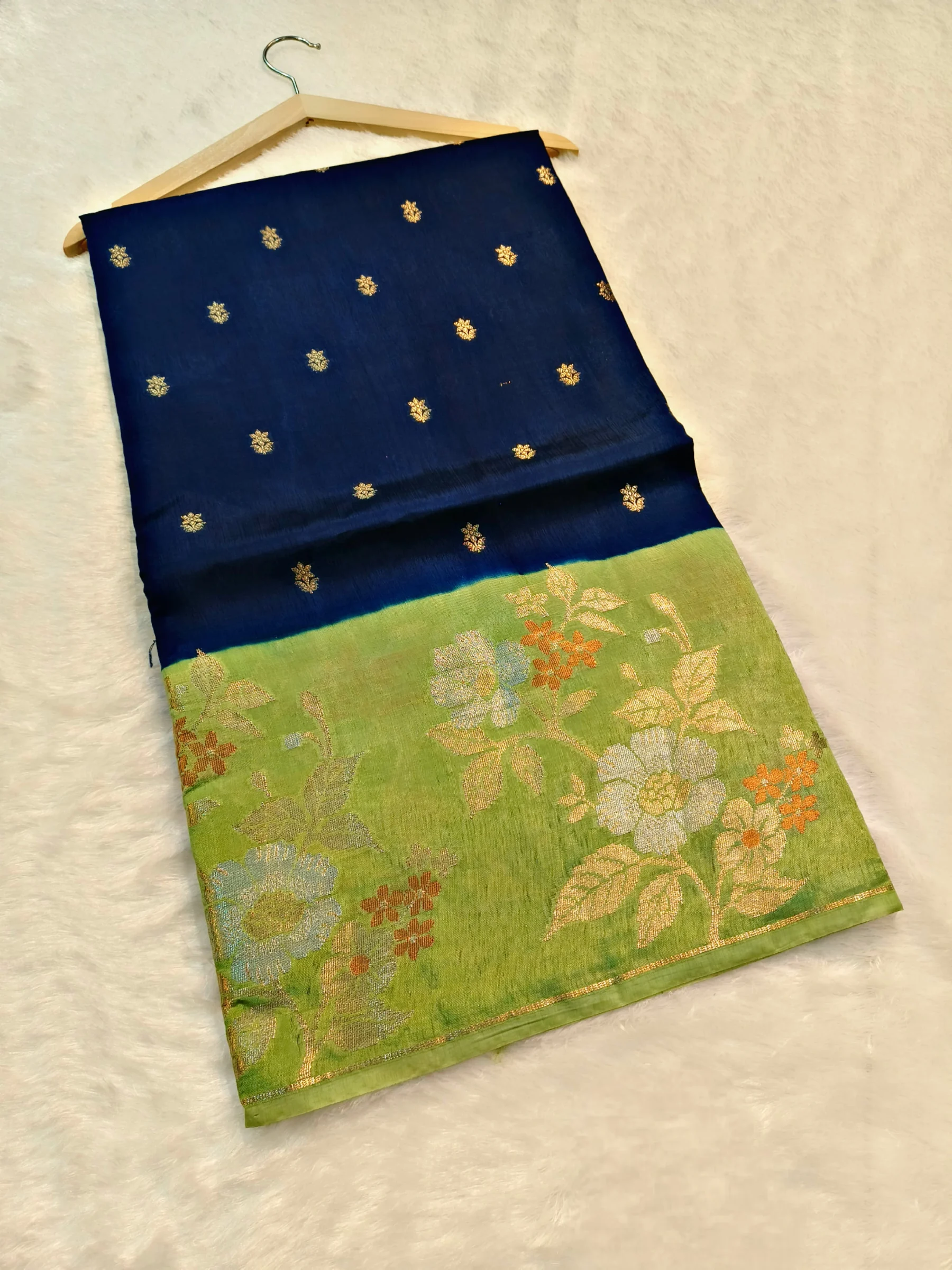 Emerald Green Banarasi Katan Silk Saree
